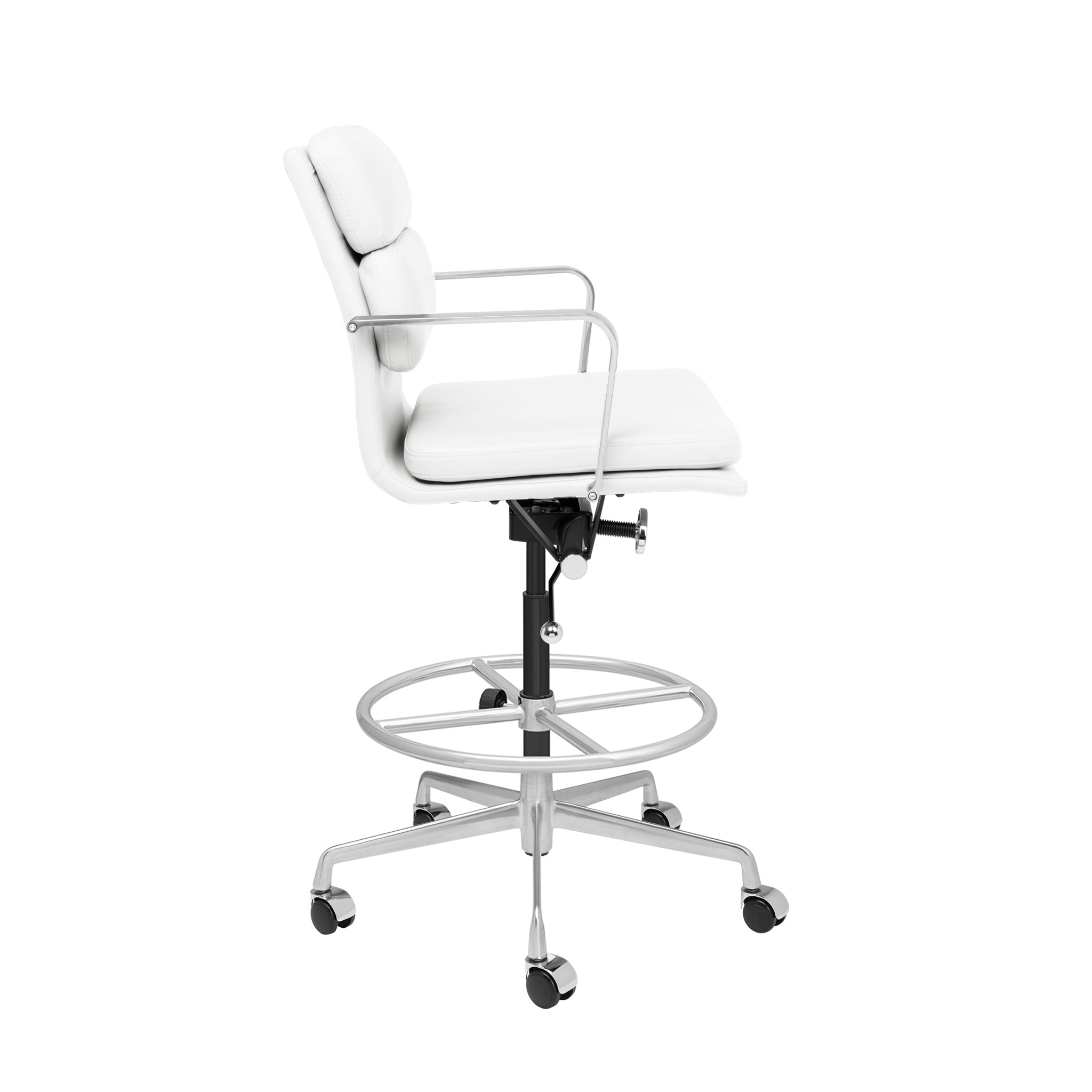 SOHO II Padded Drafting Chair White Laura Furniture