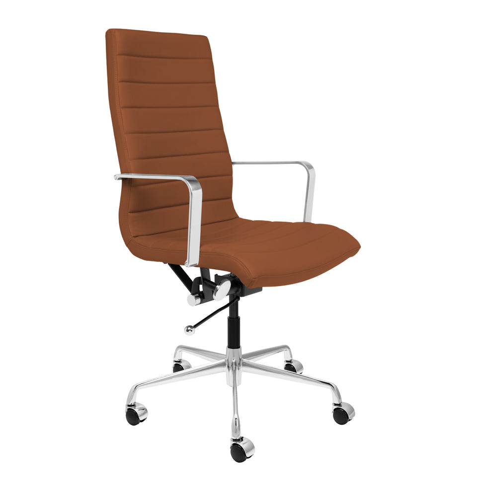 SOHO II Tall Back Ribbed Management Chair (Brown)