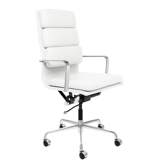 SOHO II Tall Back Padded Management Chair (White) – Laura Furniture