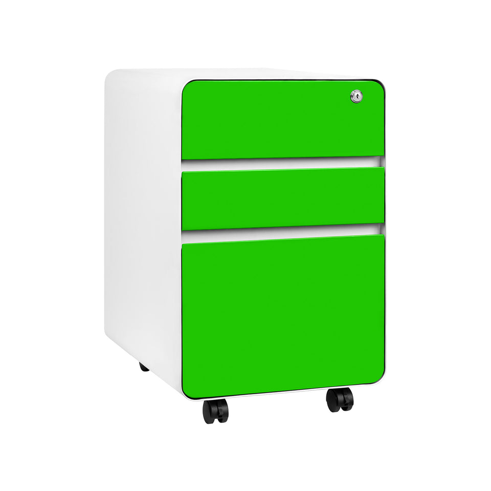 Stockpile Flat 3-Drawer File Cabinet (Green)