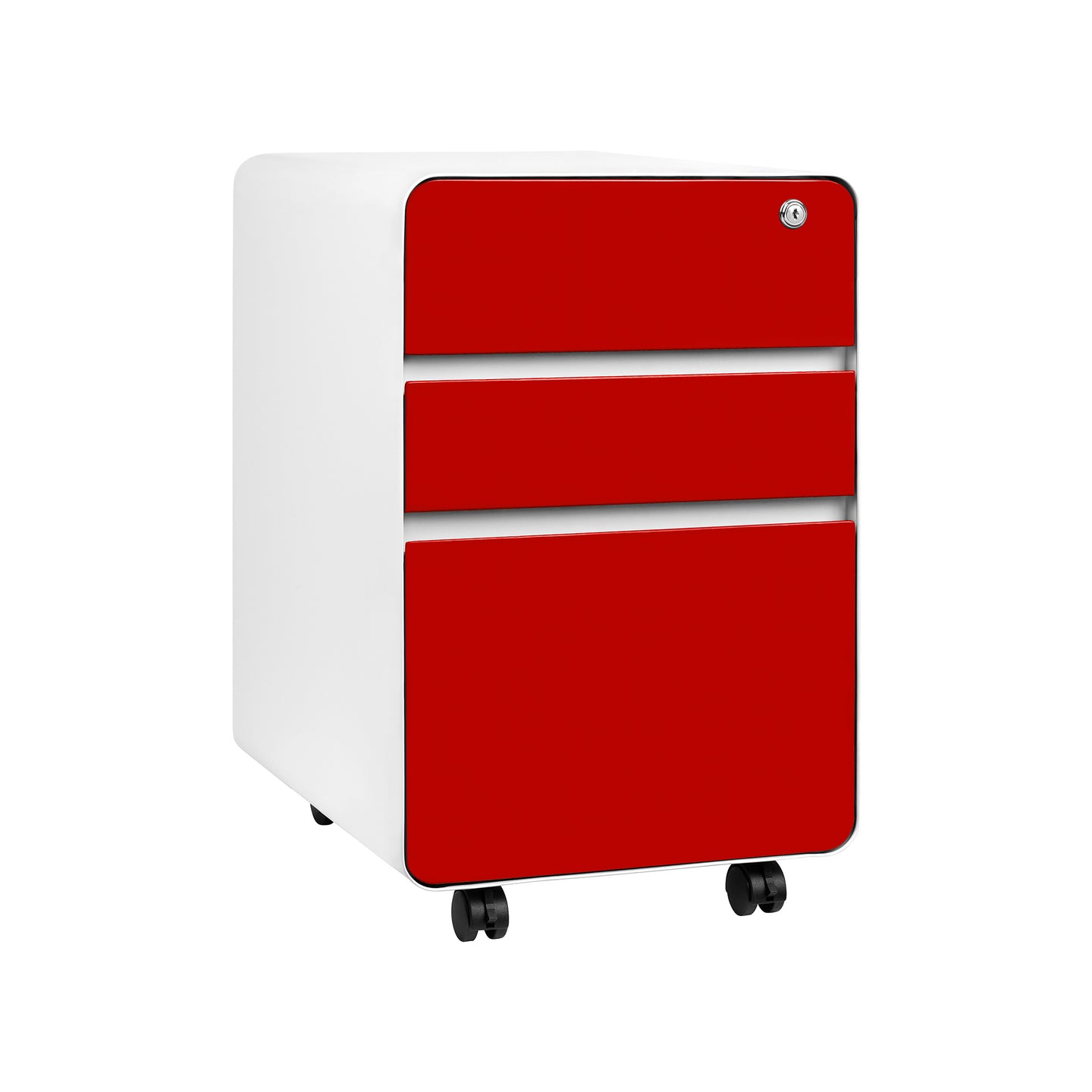 Stockpile Flat 3Drawer File (Red) Laura Furniture