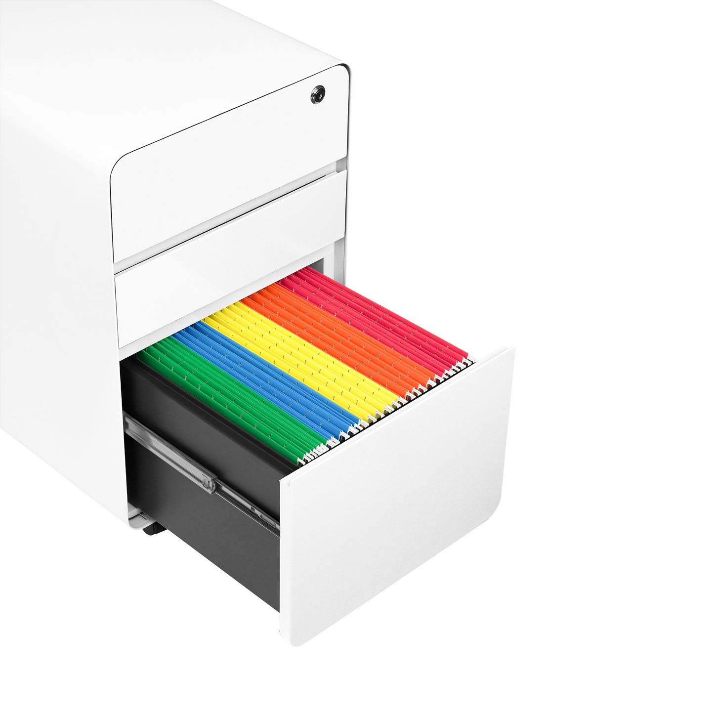 Stockpile Flat 3-Drawer File Cabinet (White)