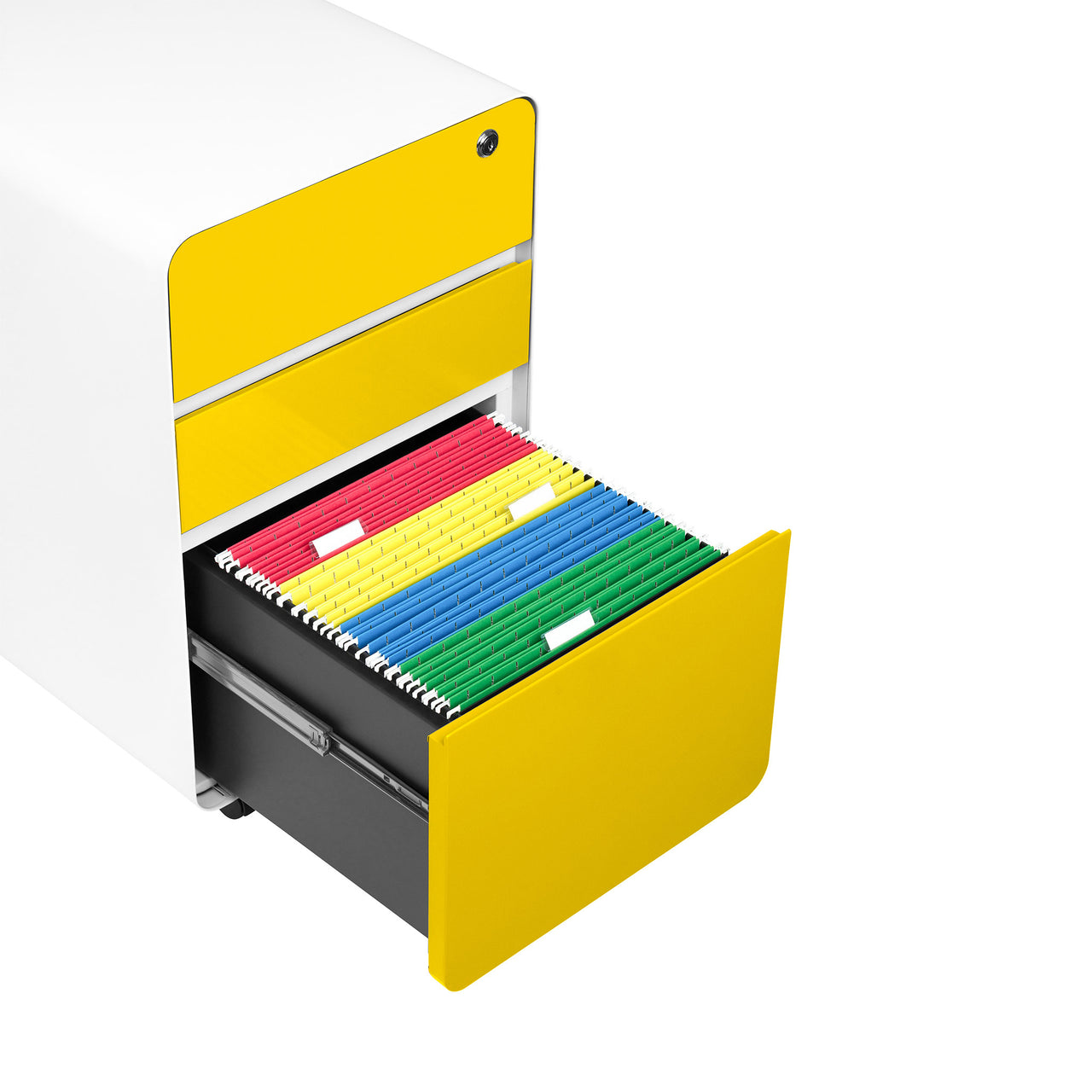 Stockpile Flat 3-Drawer File Cabinet (Yellow)