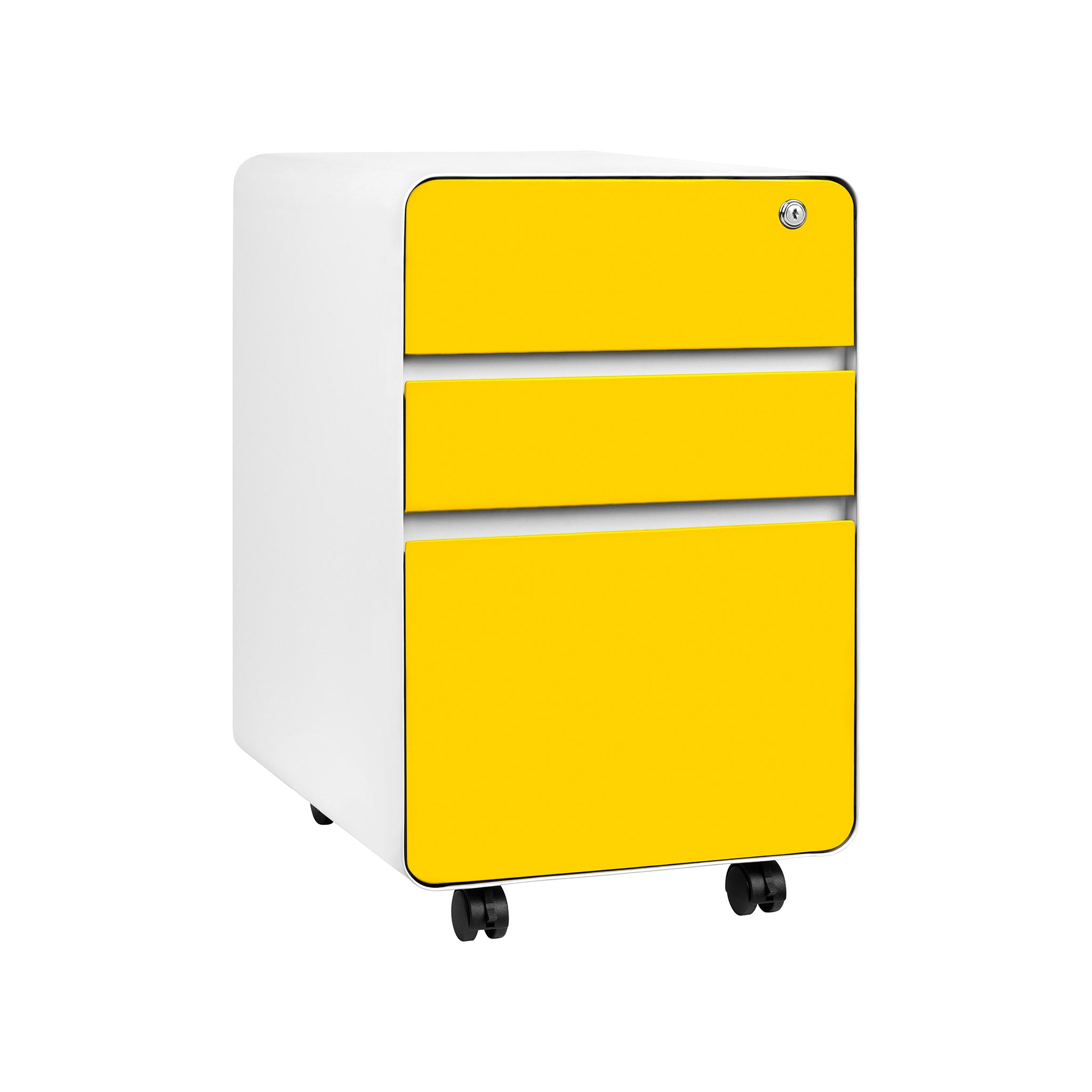 Stockpile Flat 3-Drawer File Cabinet (Yellow) – Laura Furniture