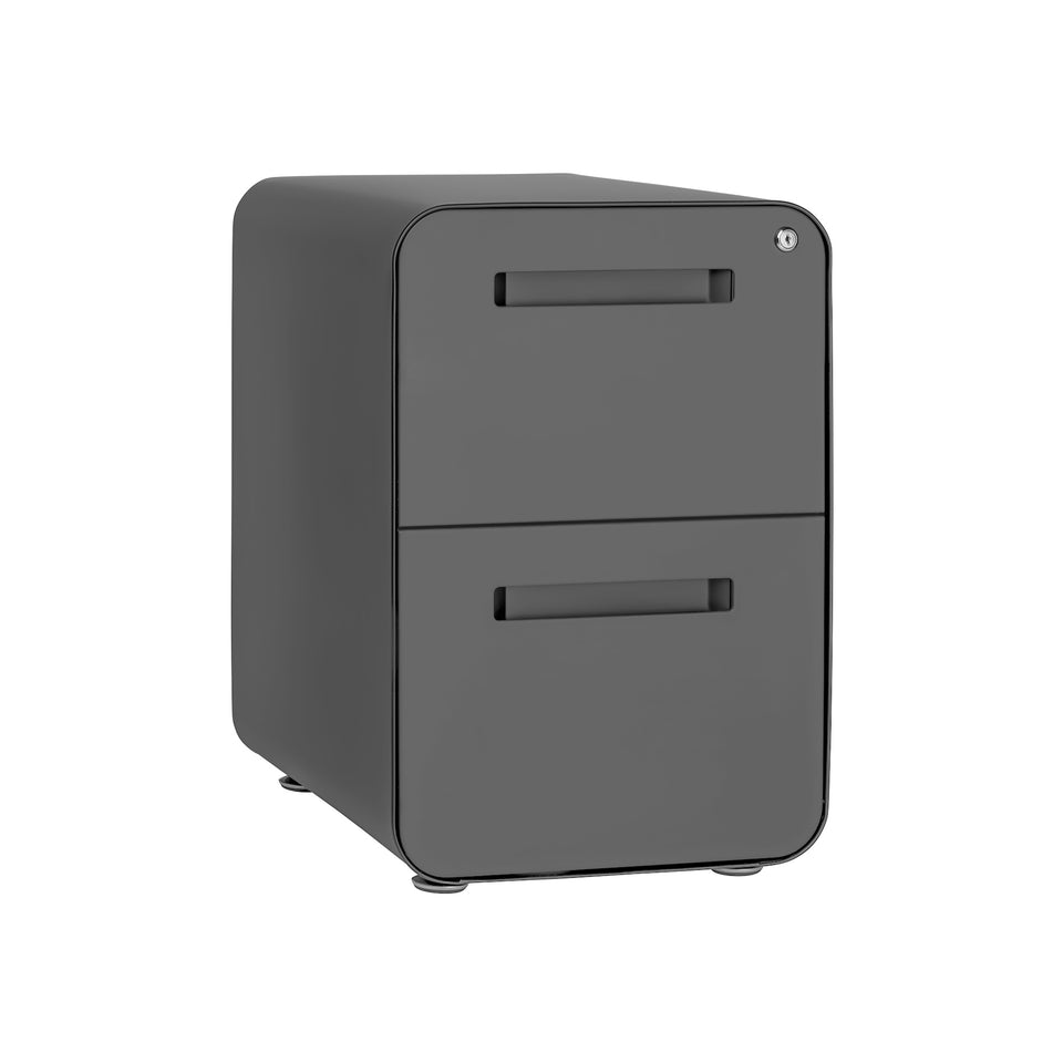 Stockpile Curve 2-Drawer File Cabinet (Dark Grey)
