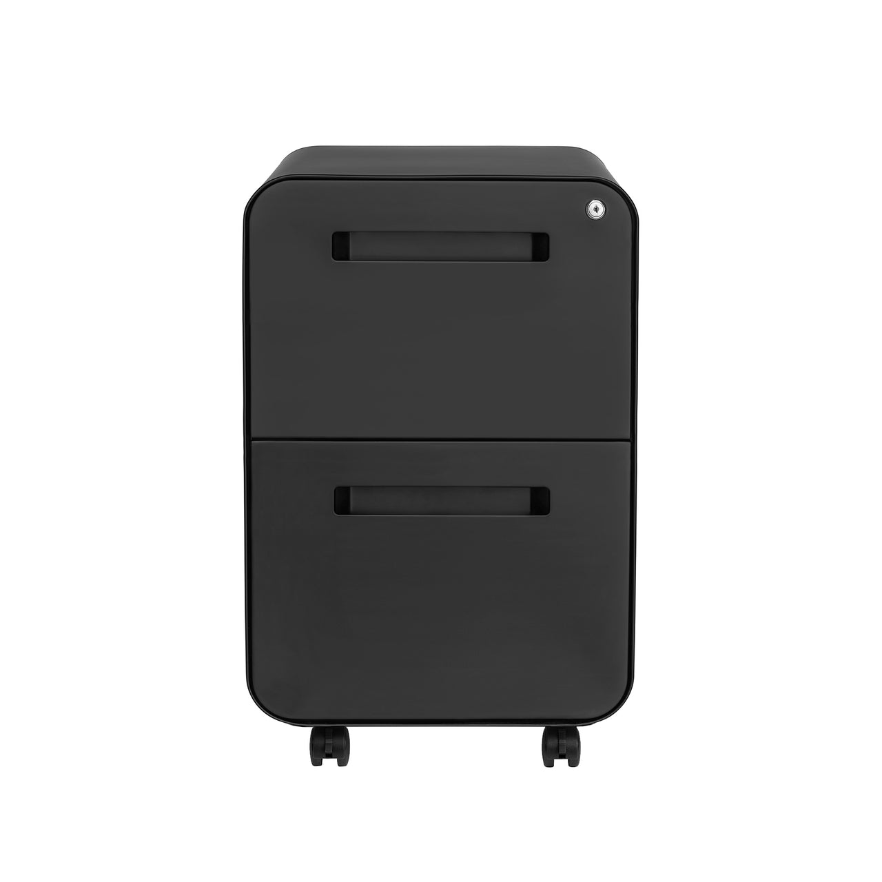Stockpile Curve 2-Drawer File Cabinet (Black)