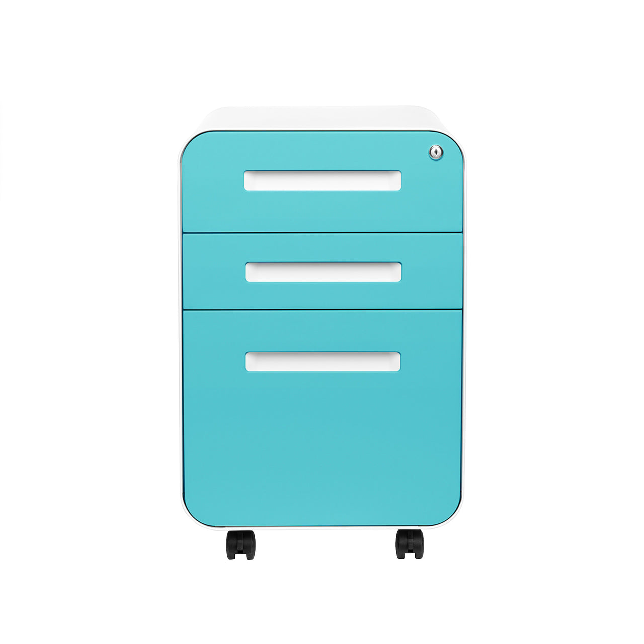 Stockpile Curve File Cabinet (Aqua Faceplate)