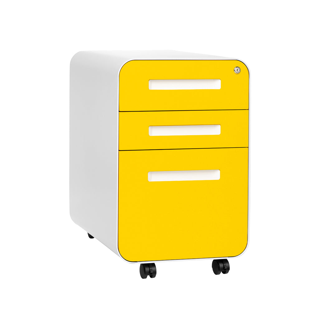 Stockpile Curve File Cabinet (Yellow Faceplate) – Laura Furniture