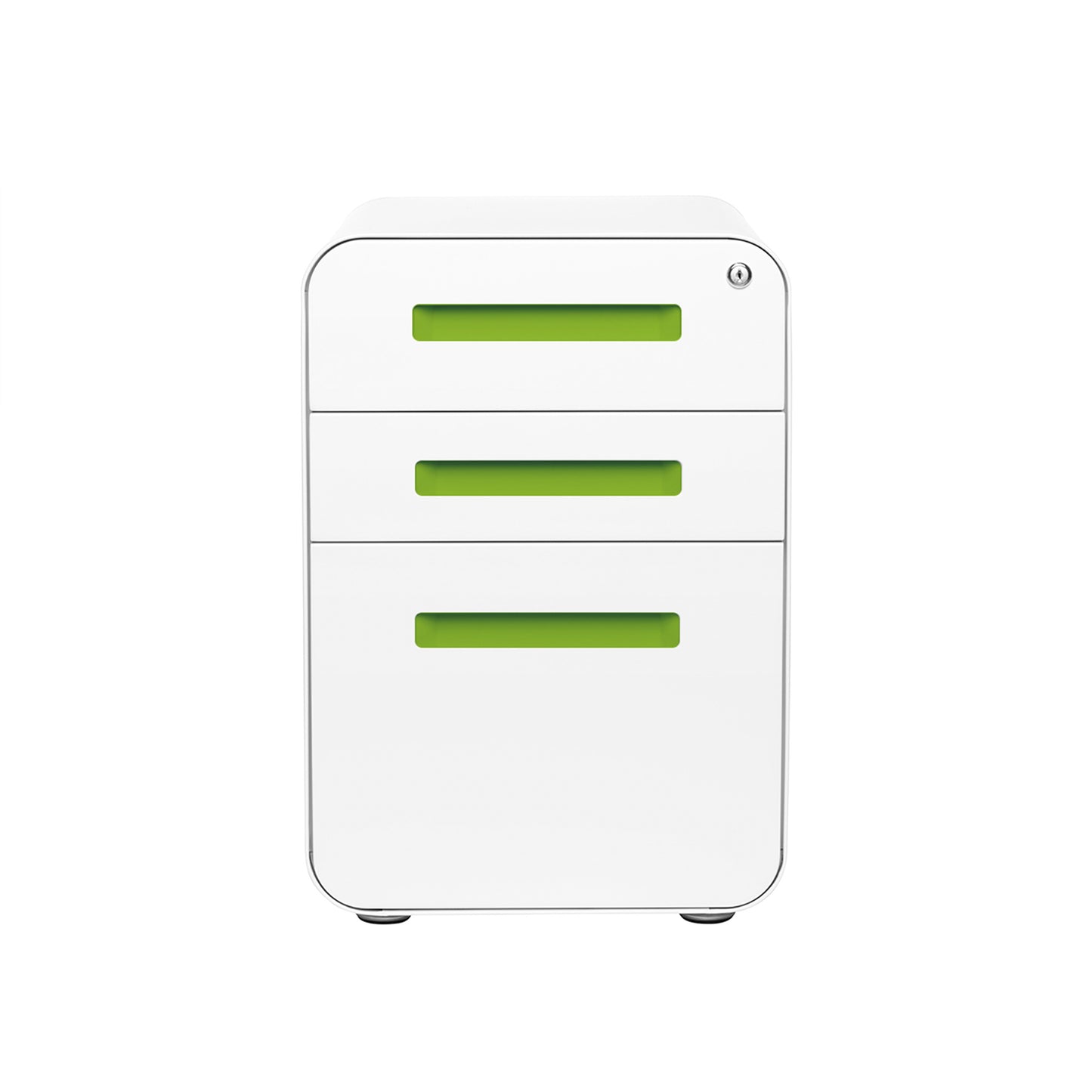 Stockpile Curve File Cabinet (White/Green)