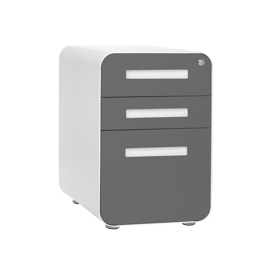 Stockpile Curve 3-Drawer File Cabinet (Dark Grey Face)