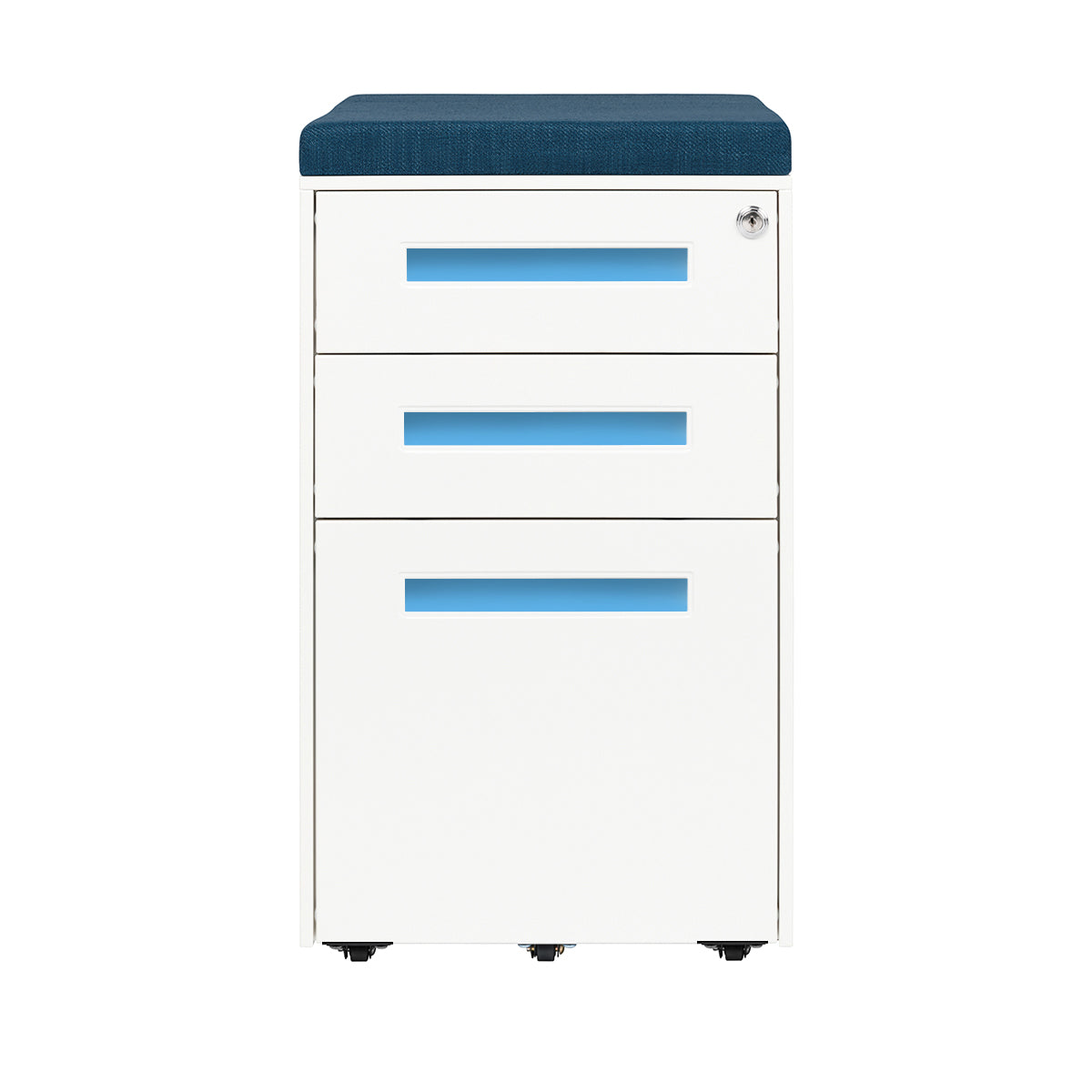 Stockpile Square Seat File Cabinet (Blue)