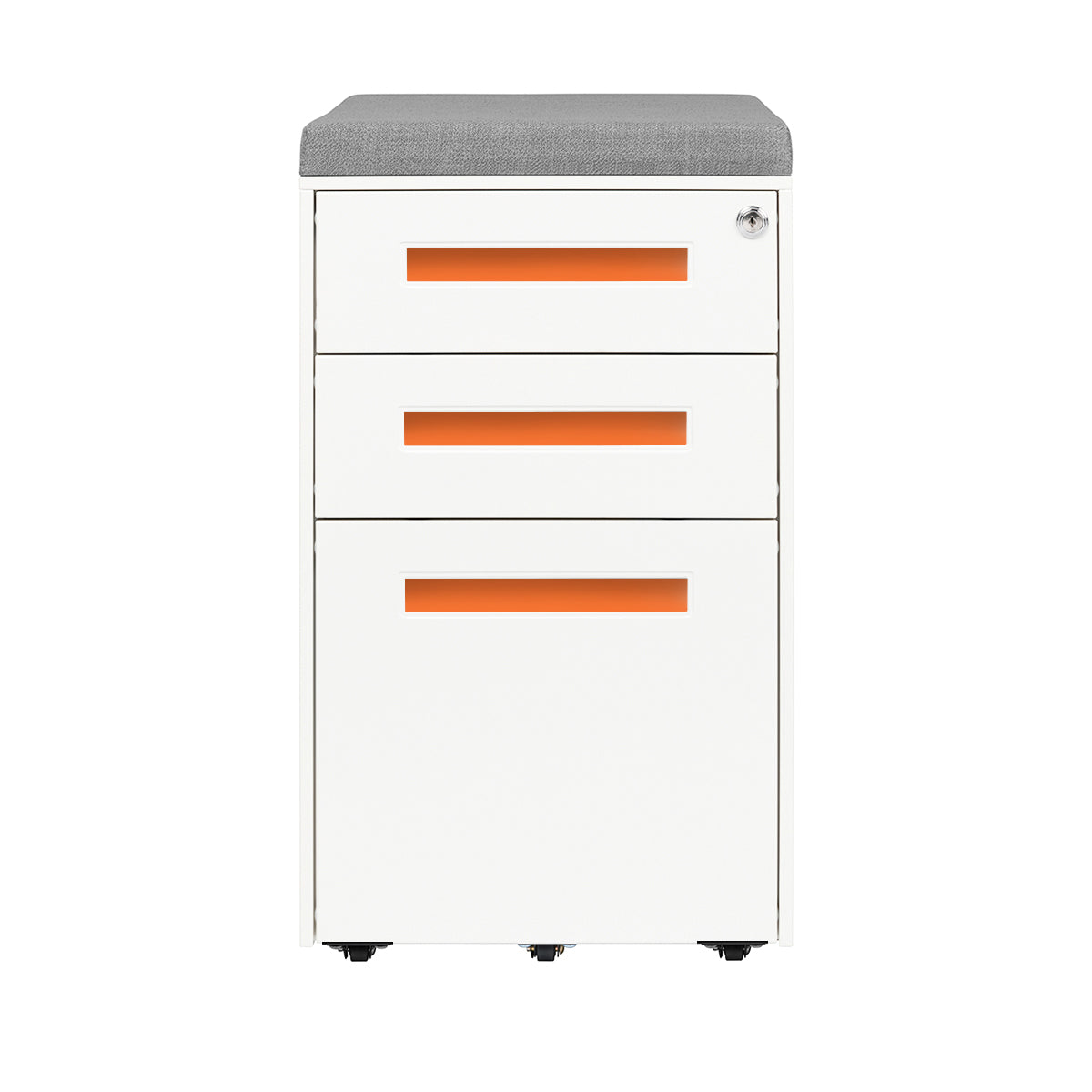 Stockpile Square Seat File Cabinet (Orange)