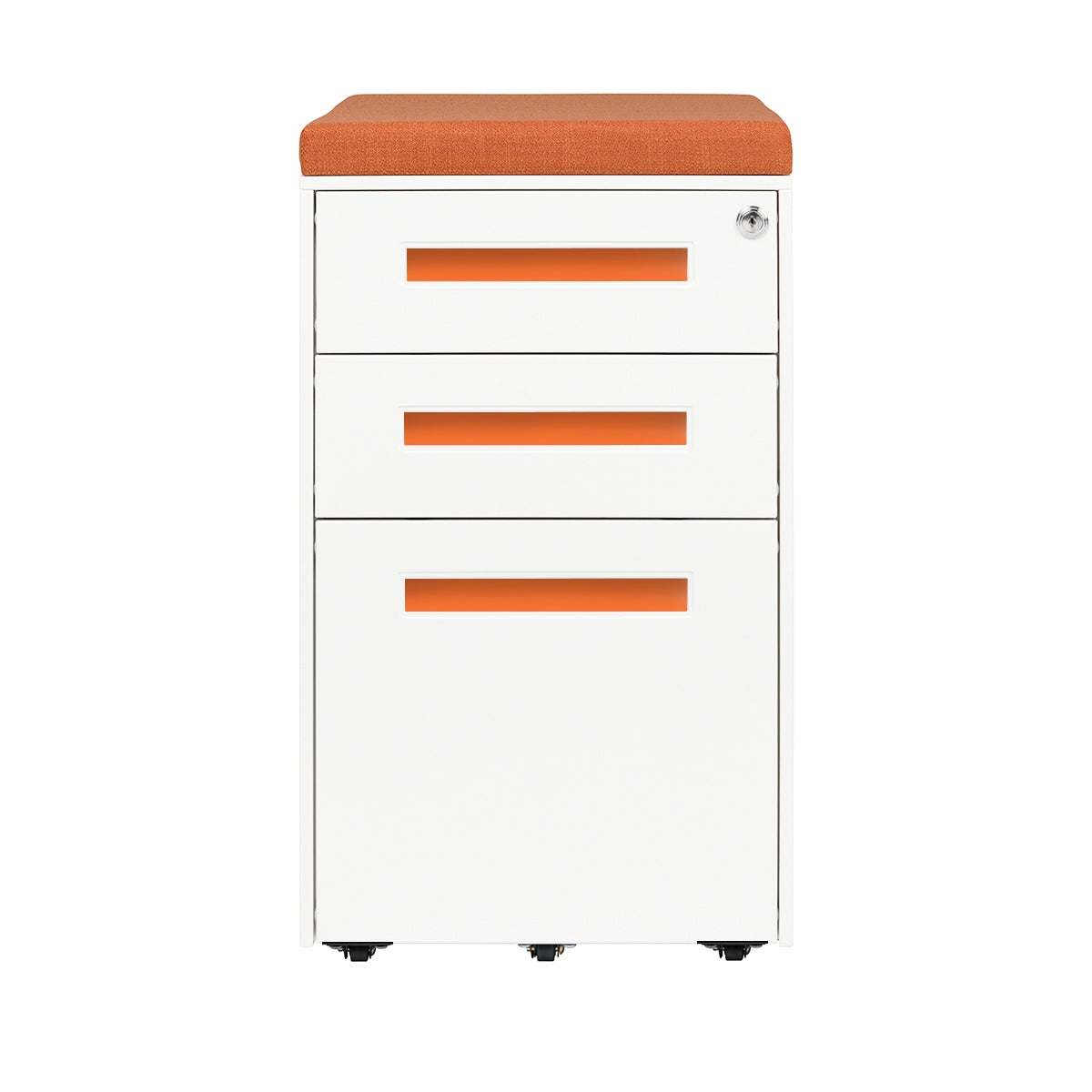 Stockpile Square Seat File Cabinet (Orange)