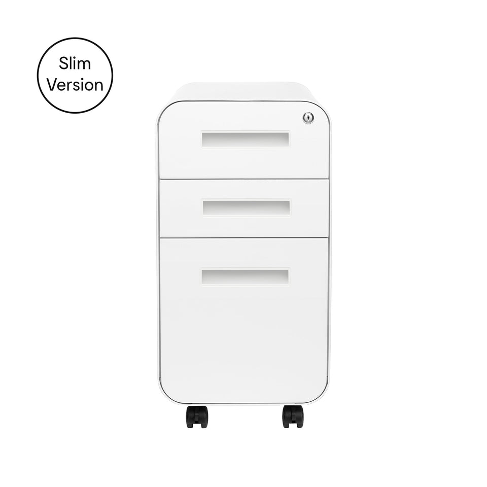 Stockpile Slim File Cabinet (White)