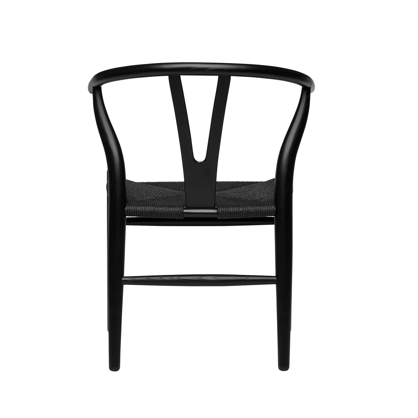 Wishbone Chair (Black/Black Woven Cord)