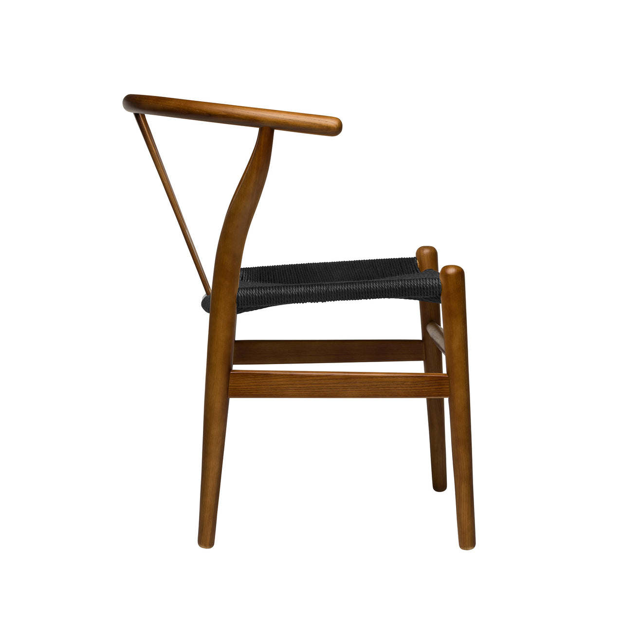 Wishbone Chair (Walnut/Black Woven Cord)