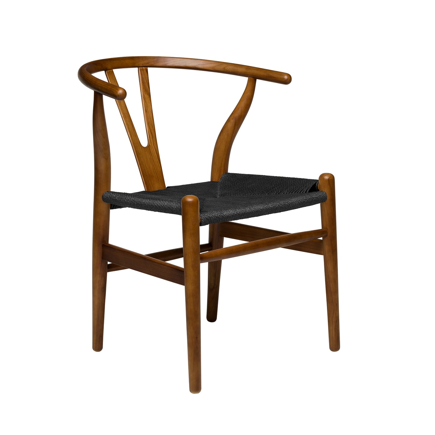 Wishbone Chair (Walnut/Black Woven Cord)